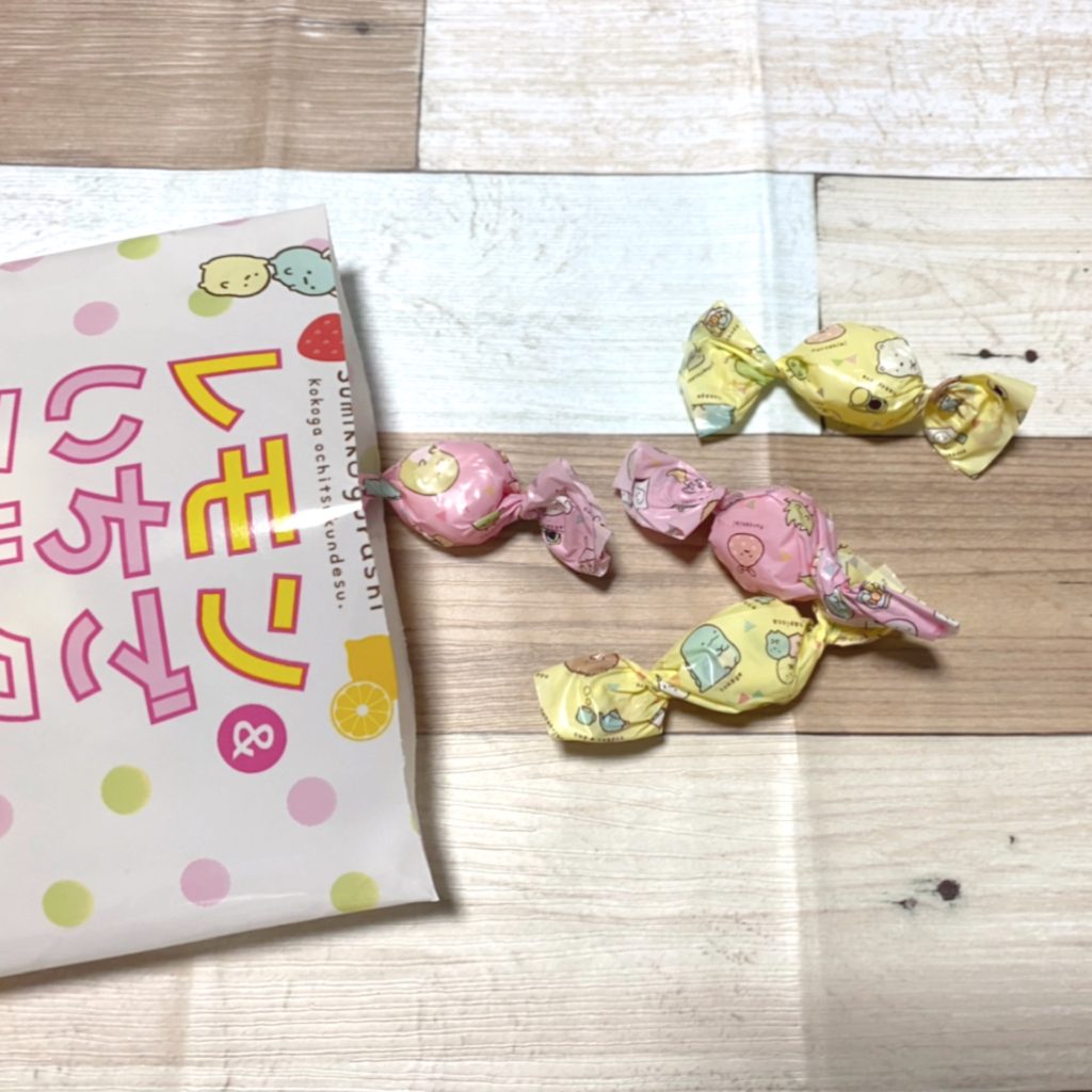 すみっコぐらし　早川製菓　レモン＆いちご　ミルクキャンディ　ダイソー
